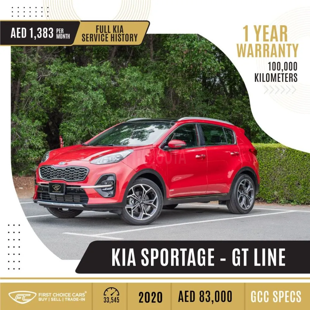 KIA SPORTAGE – GT LINE - 2020 Specs: GCC for sale on HiQuota